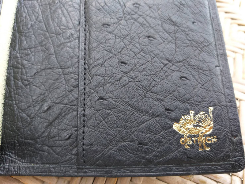 กระเป๋าใส่แบงค์ ใส่เอกสาร หนังนกกระจอกเทศ /ของใหม่/