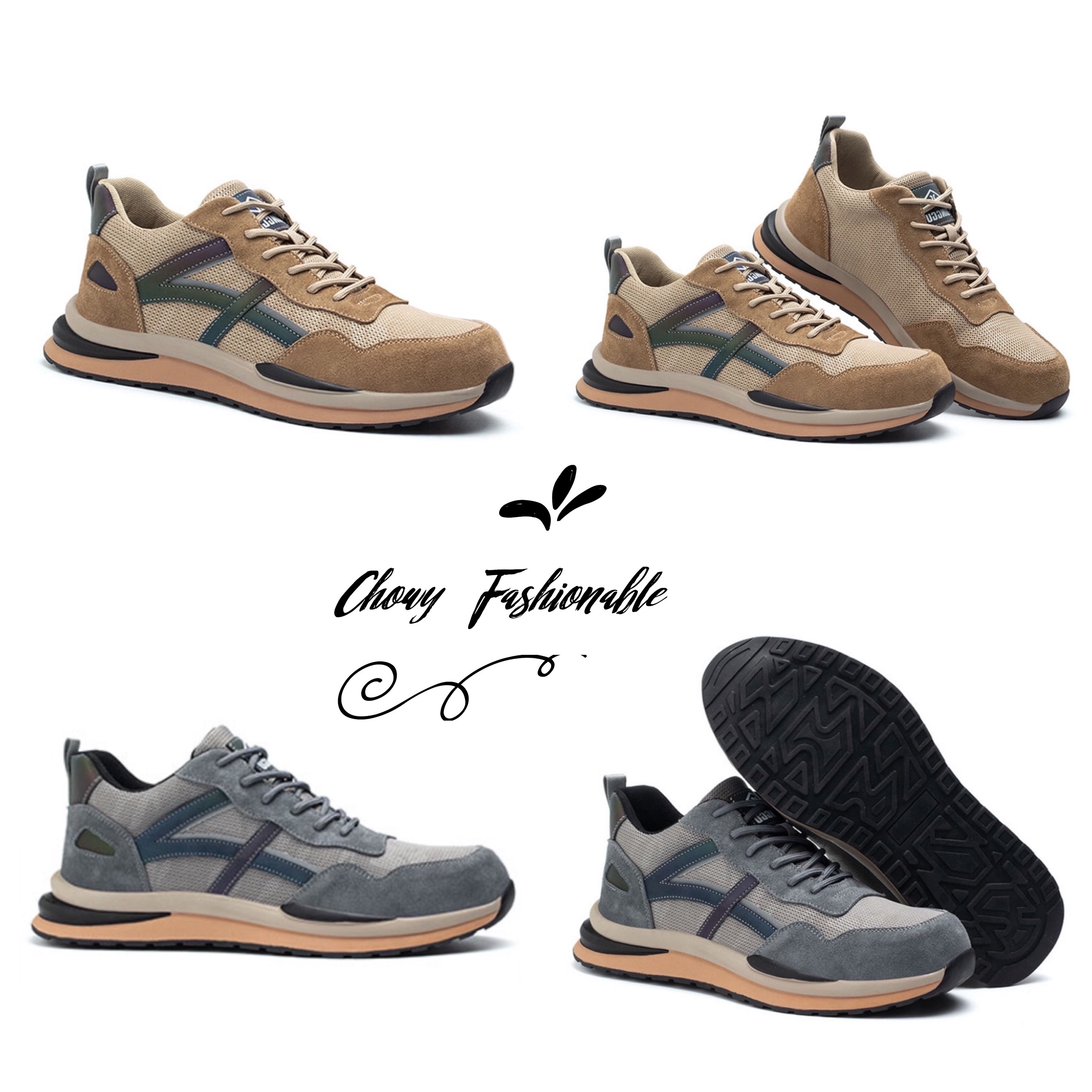 รองเท้าเซฟตี้แฟชั่น 37-45 Safety Composite Toe รองเท้าเซฟตี้ ผ้าใบเซฟตี้ KR1139