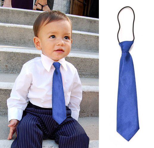 เนคไทเด็ก เนกไทเด็กสำเร็จรูป ผ้าซาติน สวมใส่ง่าย สำหรับเด็กวัย 1-12 ปี