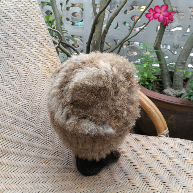 หมวกเฟอร์ขนกระต่ายแท้ อุ่นติดลบ