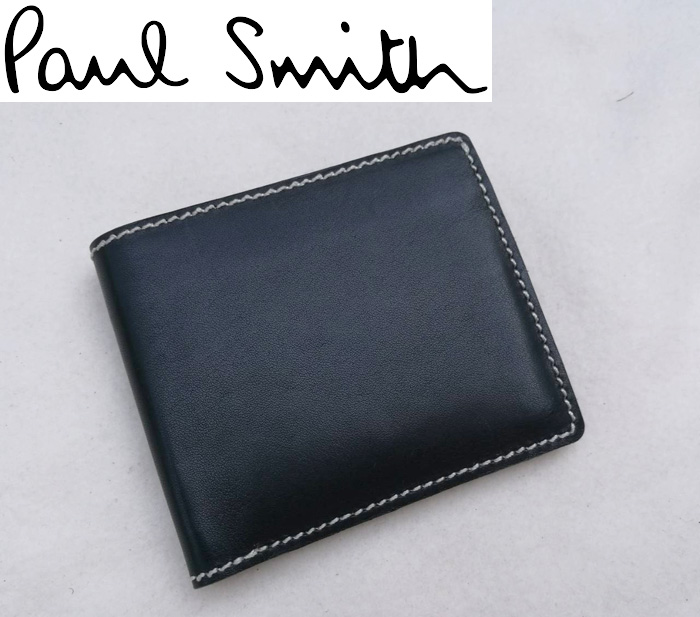 กระเป๋าสตางค์ผู้ชาย Paul Smith หนังแท้สีดำ