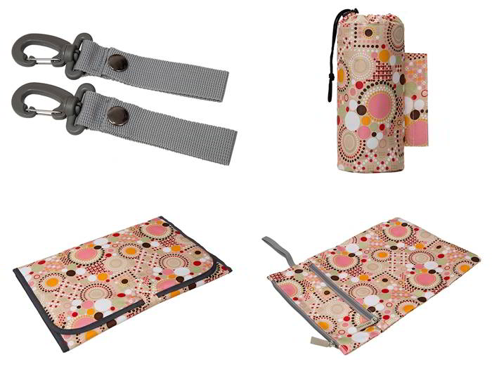 Ecosusi กระเป๋าคุณแม่ กระเป๋าสัมภาระคุณแม่ กระเป๋าแม่ลูกอ่อน แขวนรถเข็นเด็กได้ หิ้ว สะพายไหล่ได้ (Pink)