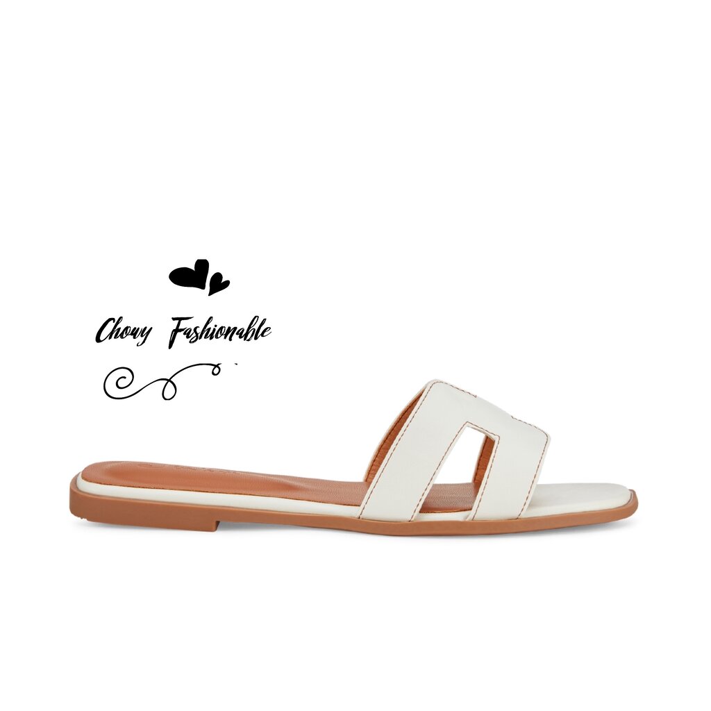 รองเท้าแตะแฟชั่น 38-42 แตะสวมส้นแบน KR0849