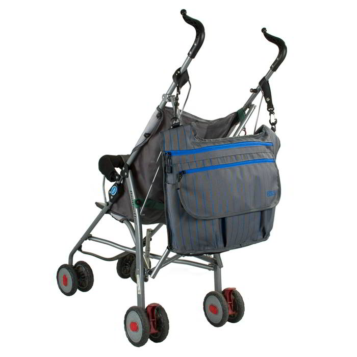 Ecosusi กระเป๋าคุณแม่ กระเป๋าสัมภาระคุณแม่ กระเป๋าแม่ลูกอ่อน ทรงกระเป๋าแมสเซนเจอร์ เดินทางสะดวก แขวนรถเข็นได้ คุณภาพสูง (สีเทาเข้ม)