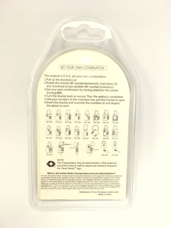 กุญแจล็อคกระเป๋าเดินทาง ตรงตามกำหนด TSA ใช้งานง่าย คุณภาพสูง (TSA Approved Travel Combination Cable Luggage Locks for Suitcases)