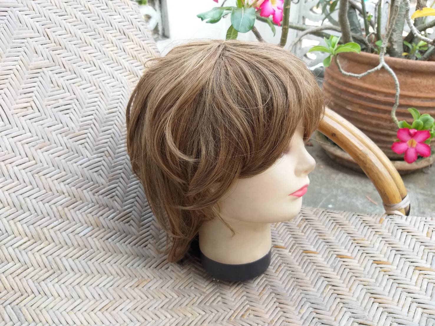 วิกผมสั้นวอลลุ่ม สีบรอนด์ทอง น่ารักมากกก