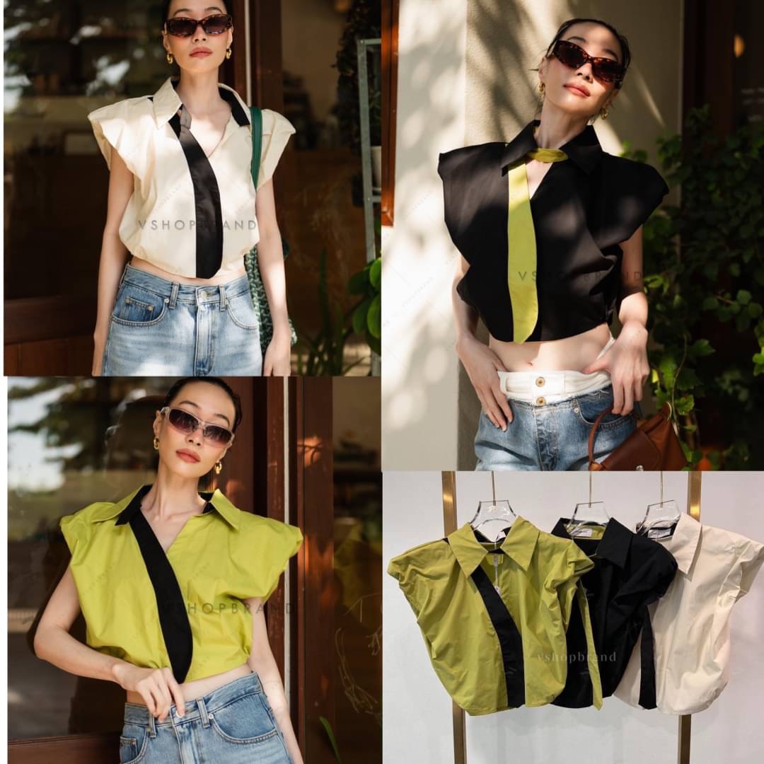 เสื้อเชิ้ตแขนกุดคอปก 2 Tone : สินค้าคุณภาพ (พร้อมส่ง)