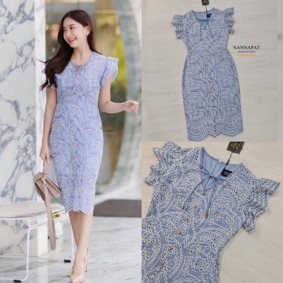 เดรสตัวผ้าเป็นงานลูกไม้ปักฉลุ ลายสวยมาก ผ้านุ่ม มาก ใส่สบายมาก แถมมีซับนให้ทั้งตัว เข้ารูป ทรงสวย เก็บพุง ใส่แล้วดูผอม สินค้าคุณภาพ (พร้อมส่ง)