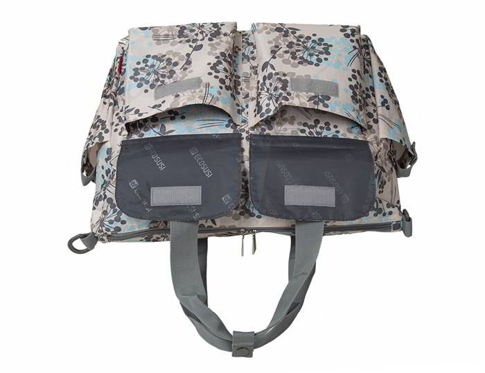 Ecosusi กระเป๋าคุณแม่ กระเป๋าสัมภาระคุณแม่ กระเป๋าแม่ลูกอ่อน แขวนรถเข็นเด็กได้ หิ้ว หรือสะพายไหล่ได้ (Grey)