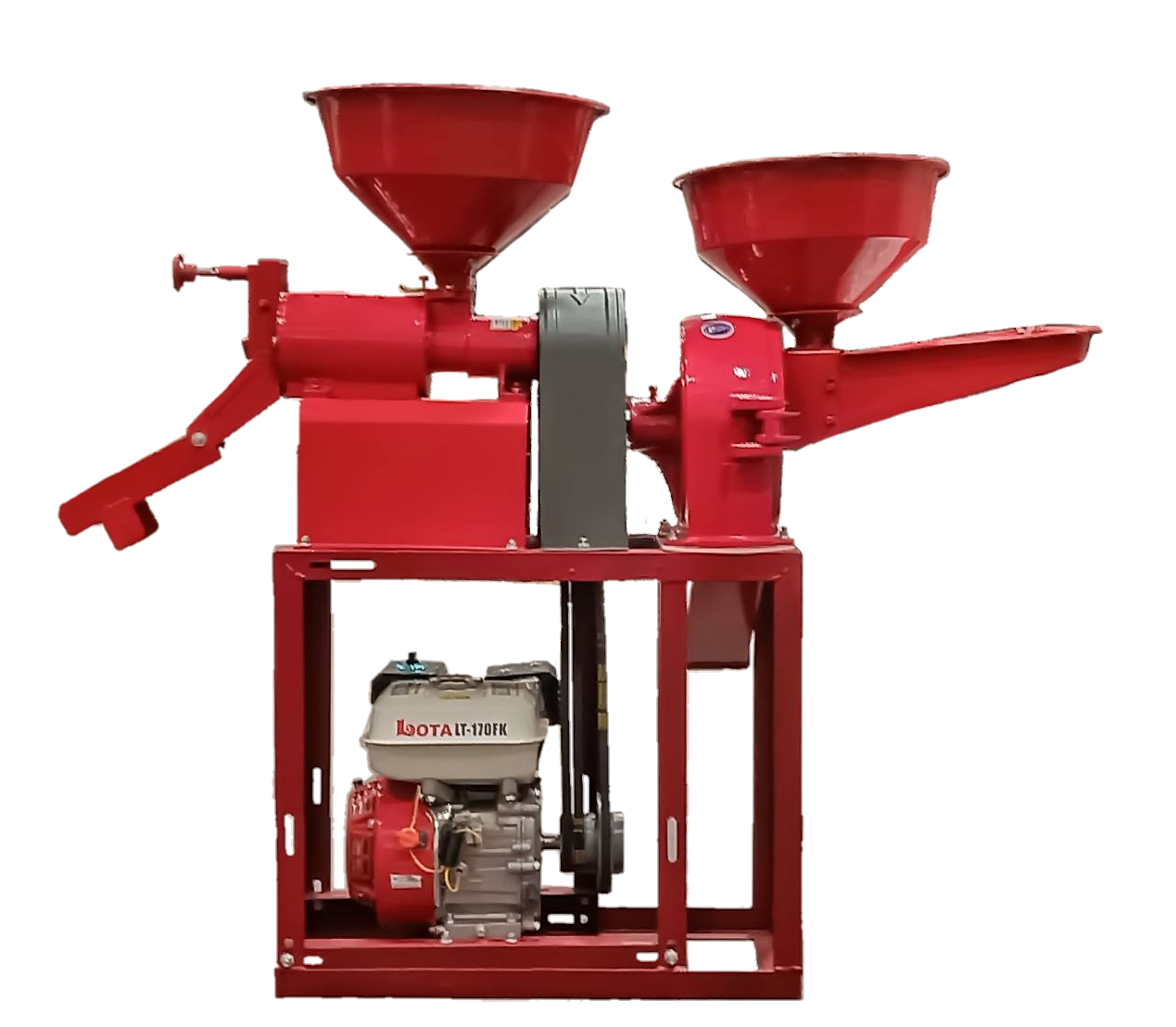 เครื่องสีข้าว + เครื่องบด พร้อมเครื่องยนต์เบนซิน7.5แรง รุ่นพรีเมียมเฟืองเหล็ก พร้อมส่ง รับประกัน1ปี ส่งฟรี