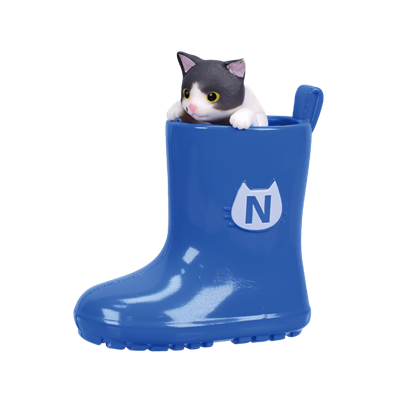 กาชาปองฟิกเกอร์แมวในรองเท้าบูท