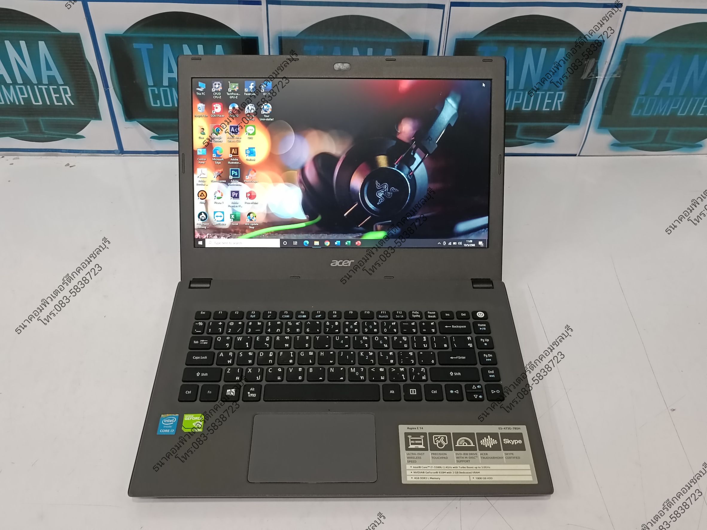 (8,900)Notebook ACER I7-Gen5 Ram8GB SSD240GB VGA 2GB