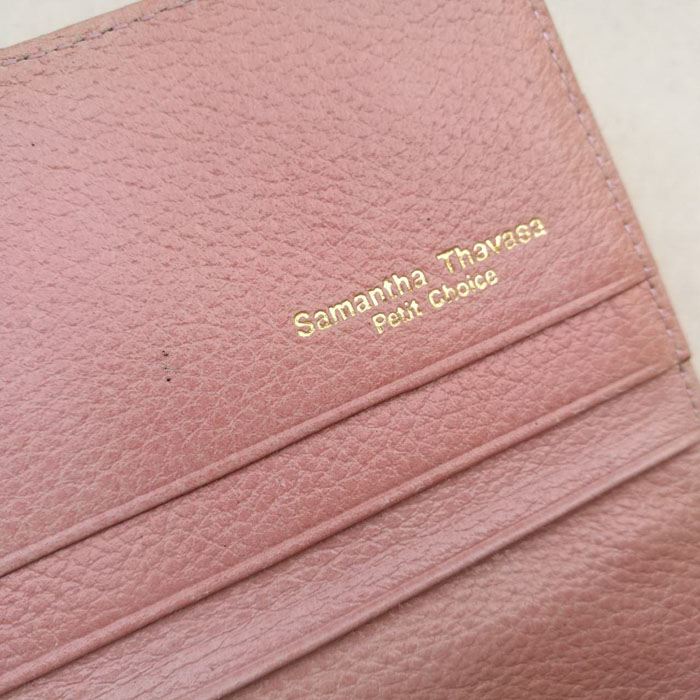 กระเป๋าสตางค์ Samantha Thavasa หนังแท้ ช่องเยอะมาก