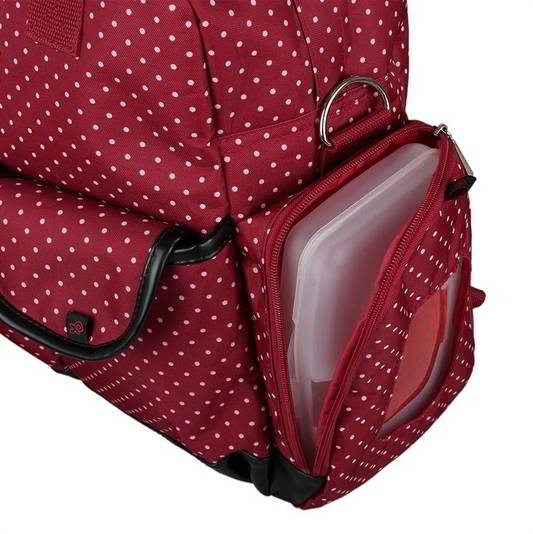 Ecosusi กระเป๋าคุณแม่ กระเป๋าสัมภาระคุณแม่ กระเป๋าแม่ลูกอ่อน ใช้ได้ 3 แบบ ใบใหญ่ ทนทาน ช่องใส่ของเยอะ (Red)