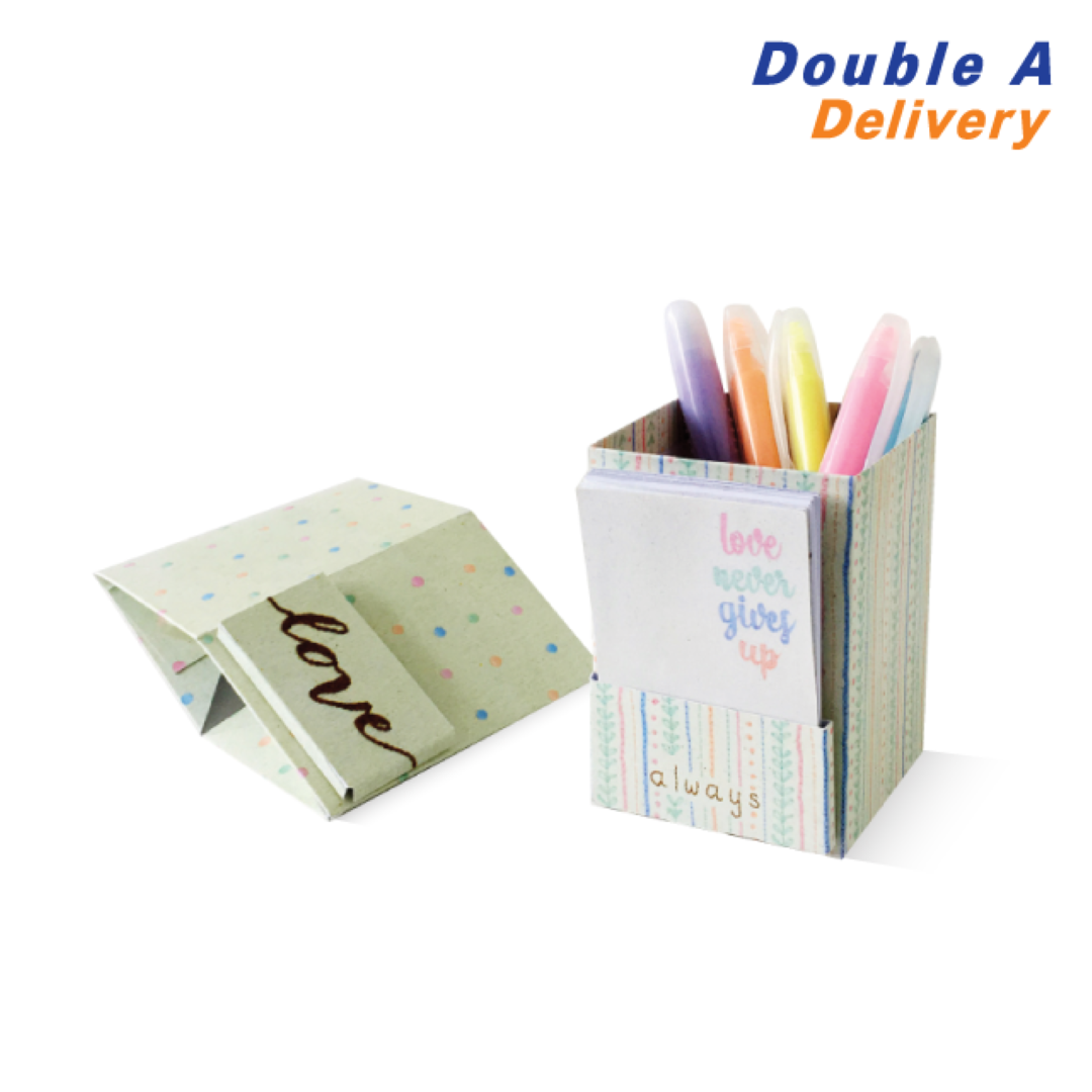 กล่อง Pop Box พร้อมกระดาษโน้ต 60×90 mm. 32 แผ่น ลาย Embro