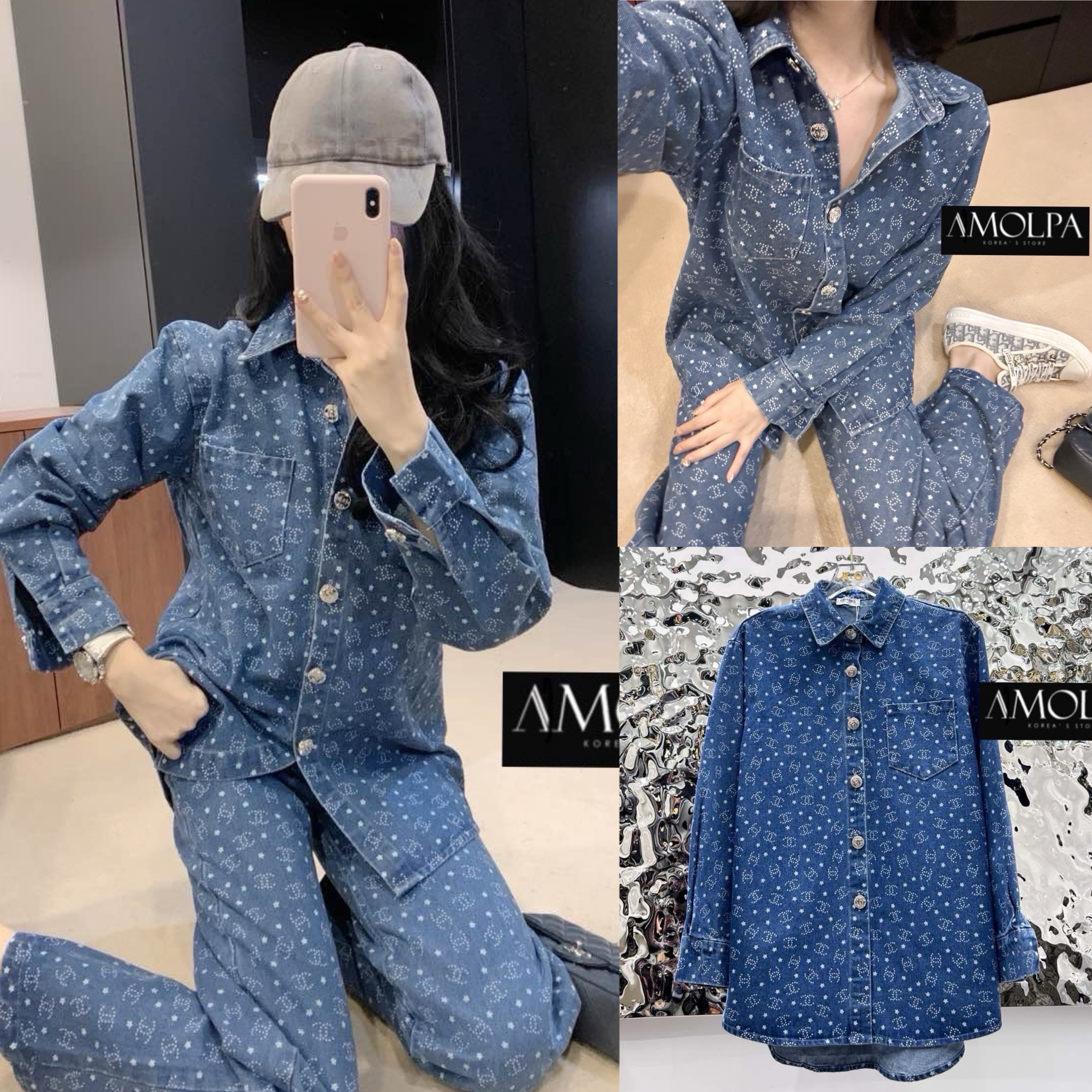 เสื้อเชิ้ต CC DENIM งาน hiend งานผ้ายีนส์100% ปั้มกระดุม มาให้ช๊อปสุดดดฉ่ำ ทำถึงมาก แต่งกระดุมปั้มตามช๊อปปปป ผ้าอย่างดี มีน้ำหนัก ใส่สบาย : สินค้าคุณภาพ (พร้อมส่ง)