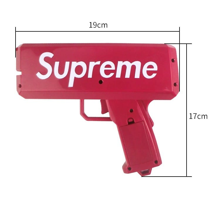 ปืนยิงแบงค์ ปืนยิงเงิน ไอเทมสายเปย์ ของเล่นเด็ก มีไฟ ใส่ถ่าน พร้อมธนบัตร 100 ใบ