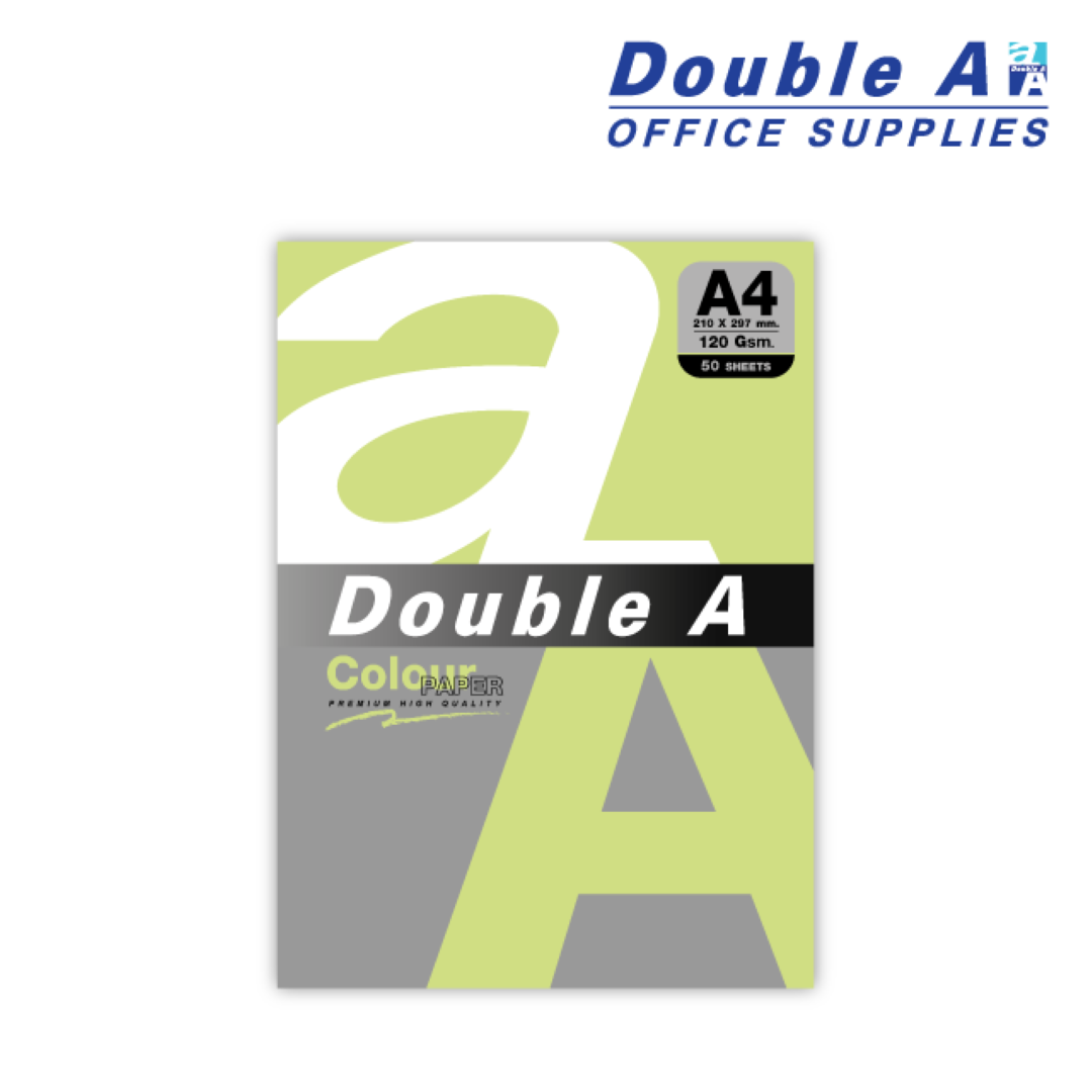 กระดาษสี / การ์ดสี A4 120 แกรม แพ็ค 50 แผ่น สี Green-Lime