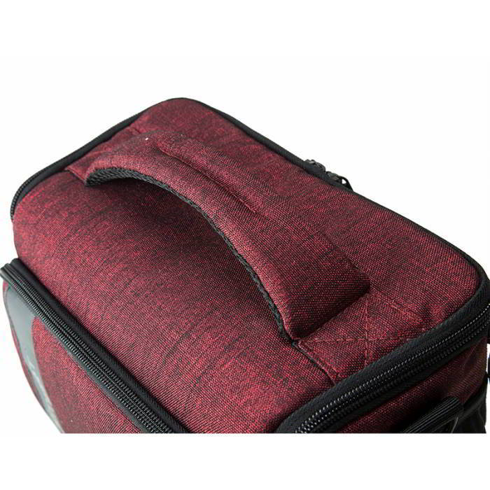 กระเป๋าใส่กล้องถ่ายรูป SLR/DSLR ขนาดกะทัดรัด พร้อมผ้าคลุมกันฝนหรือสิ่งสกปรก (สี Heather Red) (BAGSMART Compact Camera Shoulder Bag for SLR/DSLR with Waterproof Rain Cover)