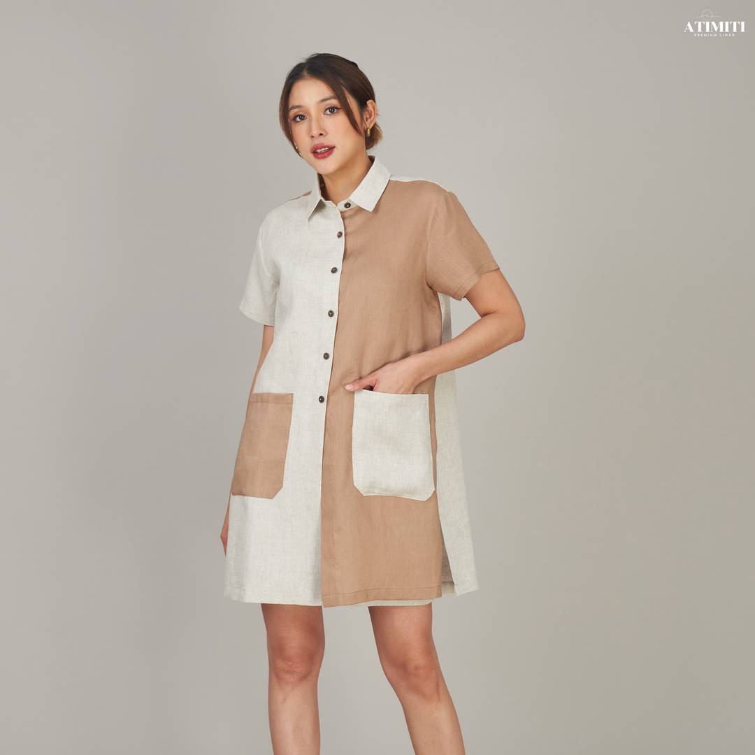Set เสื้อ+กางเกง ลินินแท้ 100%ใส่สบาย : สินค้าคุณภาพ (พร้อมส่ง)