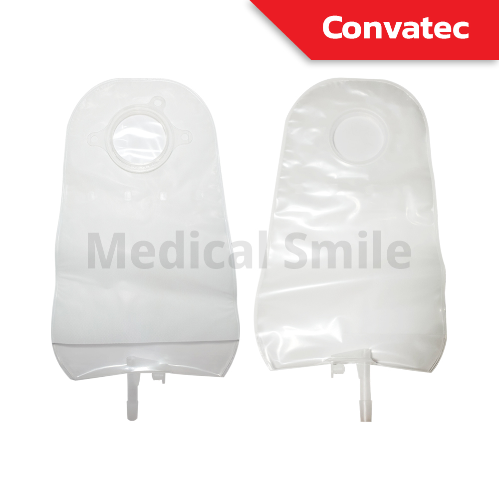 ถุงปัสสาวะหน้าท้อง Convatec ปลายงอ (Uro bag transparent) ขนาด 45 mm กล่องละ 10 ชิ้น ( Code 401535)