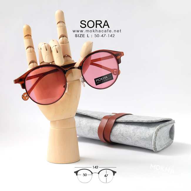 [pre-order] แว่นกันแดด SORA แว่นตาวินเทจ กรอบโลหะ กว้าง142 มม. H47