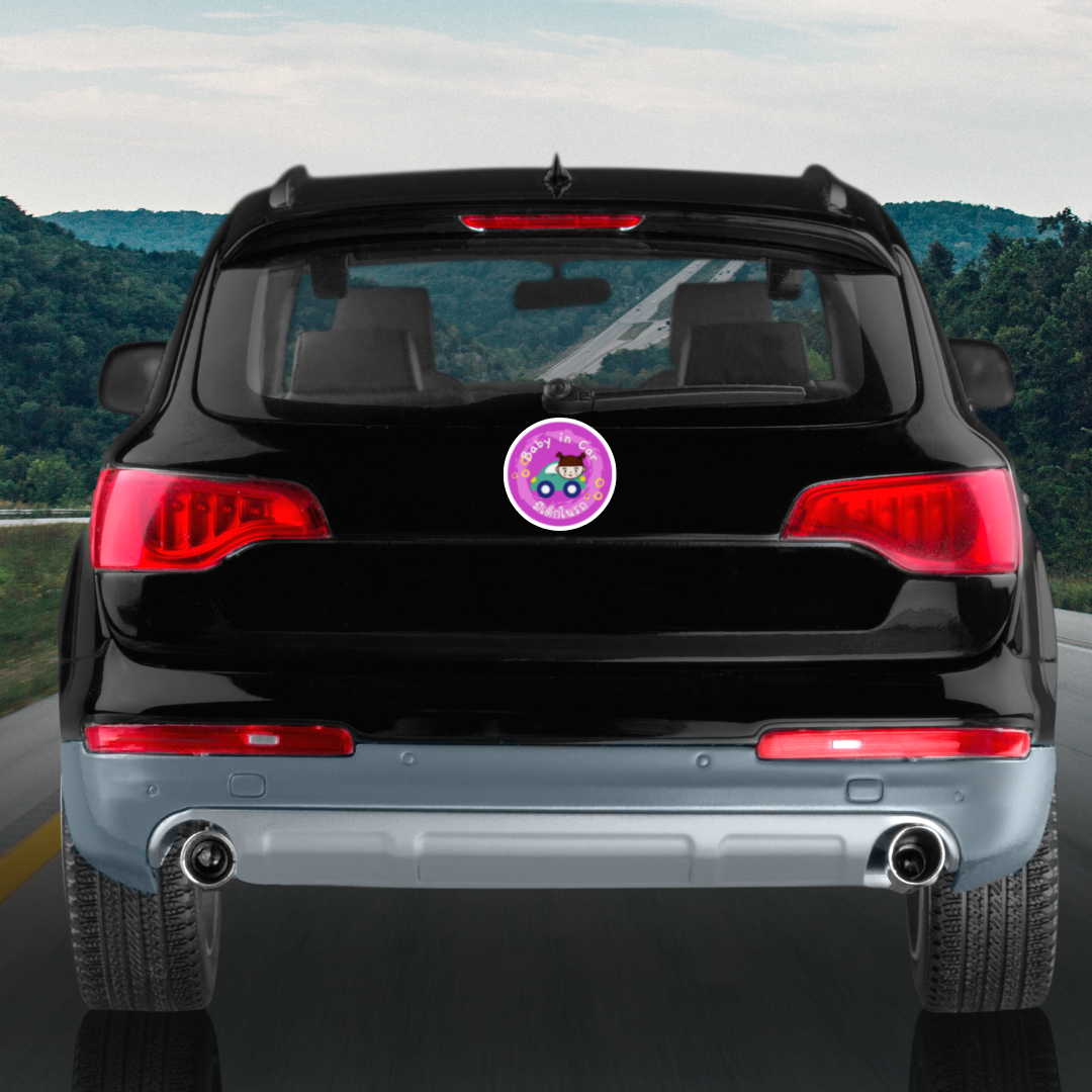 NanaBaby สติ๊กเกอร์ Baby in Car มีเด็กในรถ พิมพ์สีน่ารักสดใส ติดรถยนต์เตือนให้ระวังเด็กในรถ