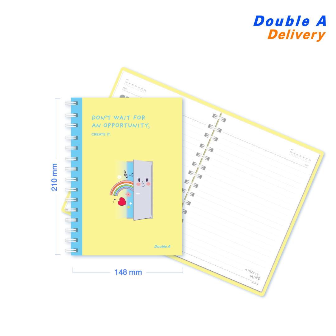 (4 เล่ม) สมุดสันห่วง A5 80แกรม 50แผ่น ลาย A Piece of mind