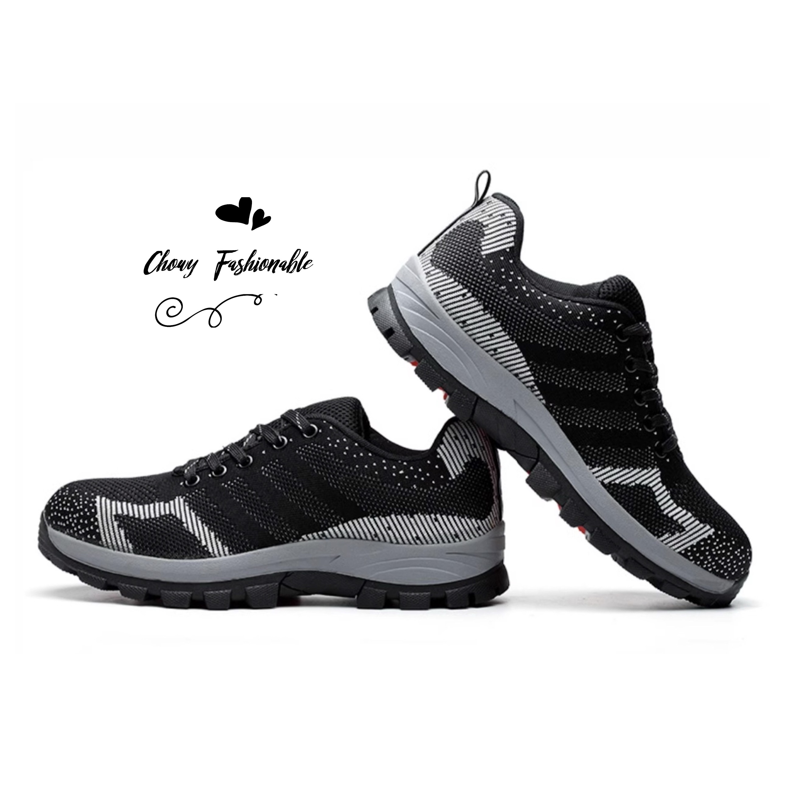 รองเท้าเซฟตี้แฟชั่น 43-46 Safety Shoes ผ้าใบเซฟตี้ รองเท้านิรภัย หัวเหล็ก ป้องกันไฟดูด และตะปู KR1199