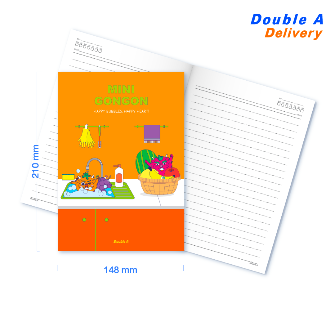 สมุดมุงหลังคา A5 80 แกรม 24 แผ่น ลาย Food Vibes (คละแบบ) 4 เล่ม