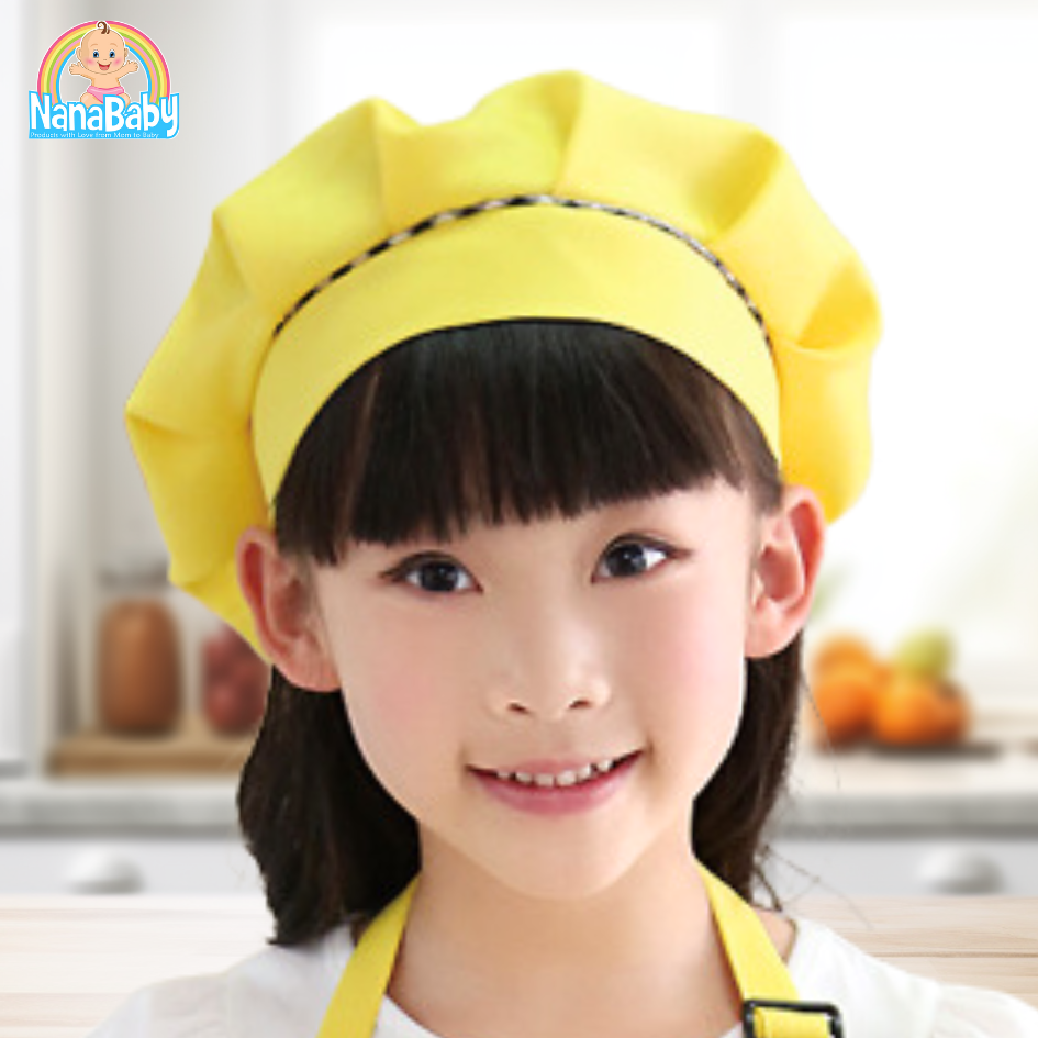 NanaBaby หมวกเชฟเด็ก หมวกกุ๊กเด็ก หมวกทำอาหารเด็ก หมวกทำครัวเด็ก ชาย/หญิง