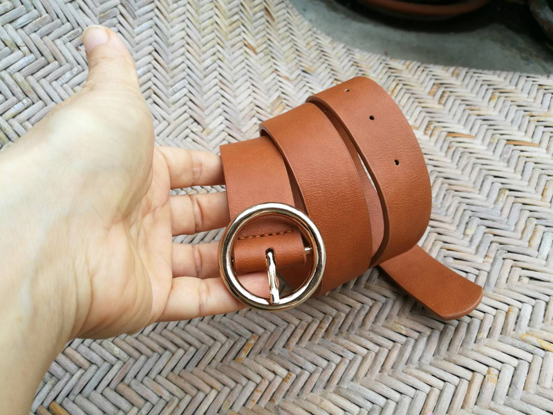 เข็มขัดหนัง หัวกลม น่ารักๆ