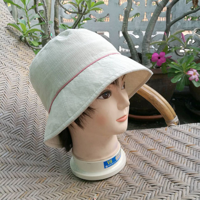 หมวกปีกกว้างผ้าเนื้อสวย