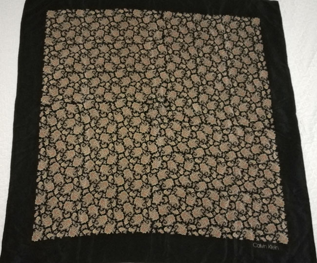 ผ้าผูกผม ผูกคอ 100% Silk Calvin Klein