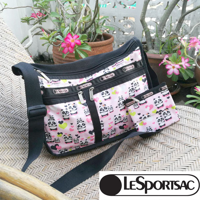 กระเป๋า Lesportsac ลายแพนด้าาาา ช่องเยอะใส่ของจุใจ