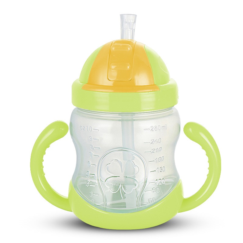 ถ้วยหัดดื่ม NanaBaby ขวดดูดน้ำเด็ก หลอดดูดมีลิ้นกันสำลัก BPA-Free (6 m+)