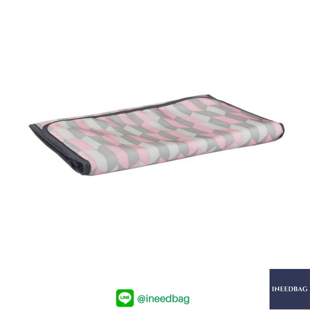 Ecosusi กระเป๋าคุณแม่ กระเป๋าสัมภาระคุณแม่ กระเป๋าแม่ลูกอ่อน แบบเป้ มาพร้อมแผ่นรองเปลี่ยนผ้าอ้อม, สายคล้องรถเข็น, ช่องเก็บความร้อน-เย็น (Pink Chevron)