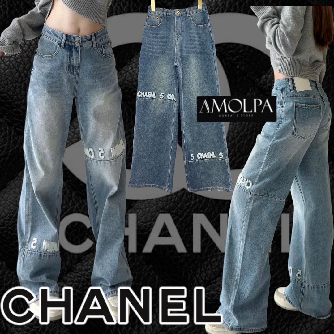 กางเกงขายาว CHANEL DENIM งาน hiend ไม่มีเอ้าท์ งานสวยชนช๊อปสุดๆ ปังที่สุดล๊าวววว รุ่นสุดคลาสสิคก็มา งานปัก งานสวยยยยสุดๆค้า งานใส่สบายสุดๆห้ามพลาดเลยจ้า ใส่สบาย : สินค้าคุณภาพ (พร้อมส่ง)