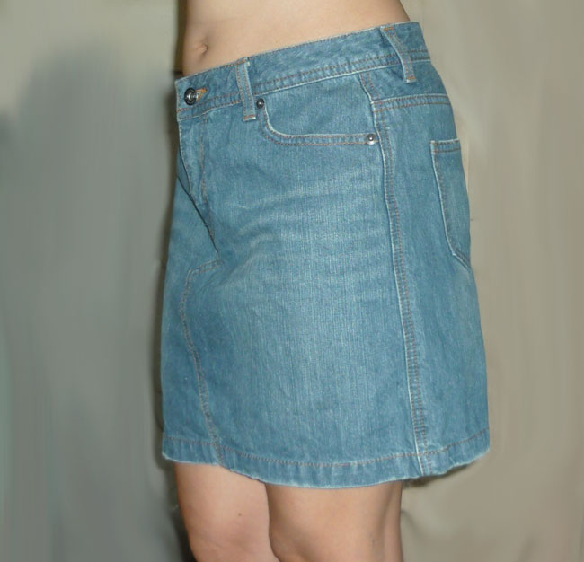 กระโปรงยีนส์ดีไซน์เรียบๆ จากญี่ปุ่นจ้า 30-37-15