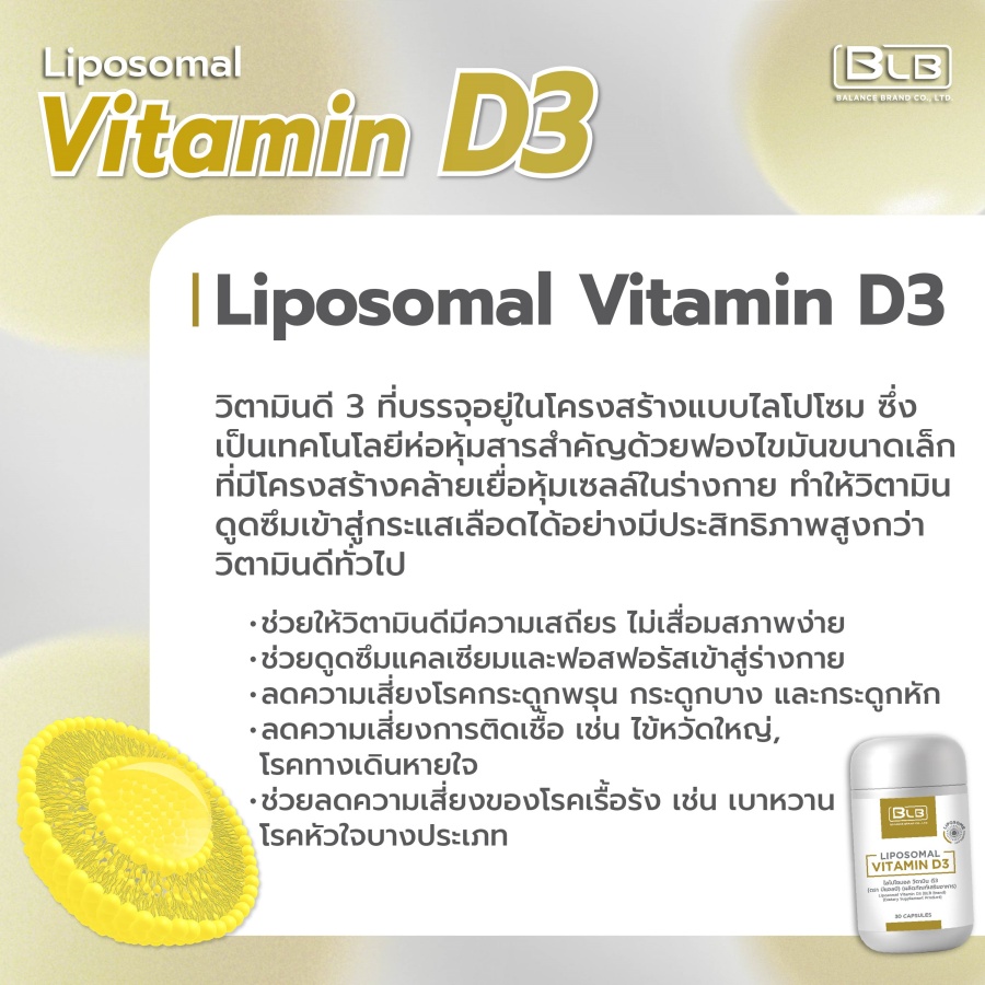 รายละเอียด Liposomal Vitamin D3