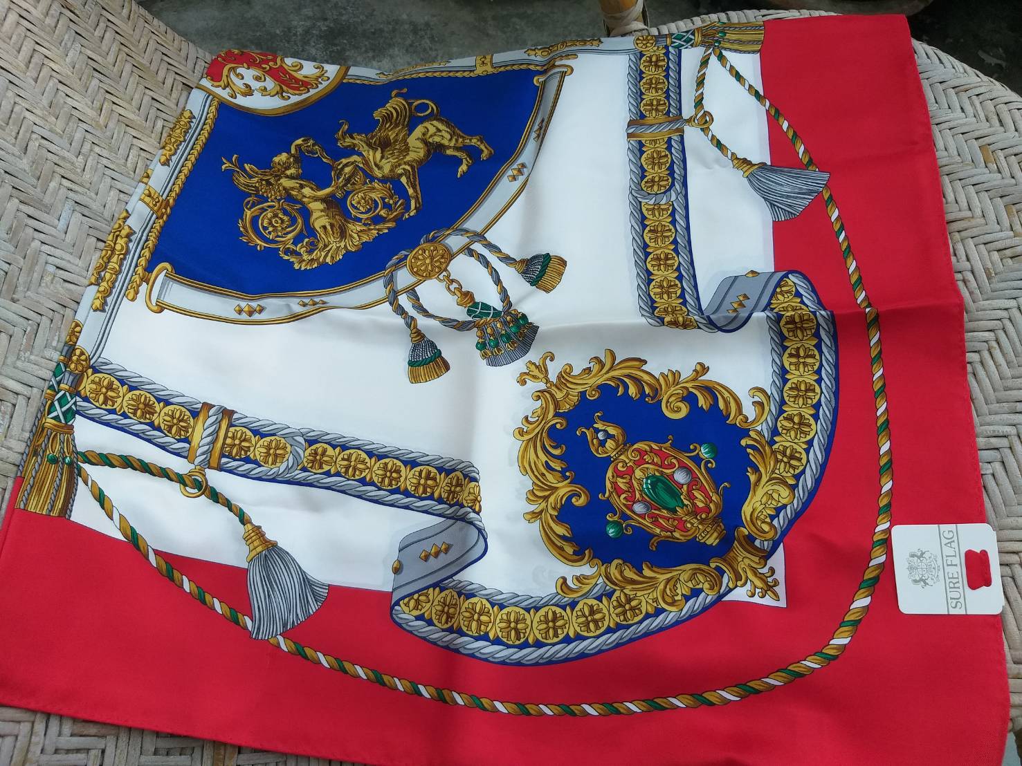 ผ้าคลุมไหล่ ผ้าผูกคอ 100% Silk SURE FLAG