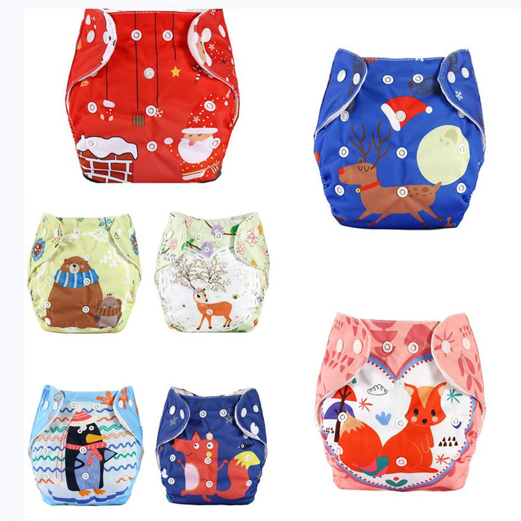 กางเกงผ้าอ้อม l กางเกงกันฉี่ กางเกงผ้าอ้อมเด็กซักได้ Nano กันน้ำ ลายการ์ตูนน่ารัก ปรับขนาดได้ 1-3 ขวบ