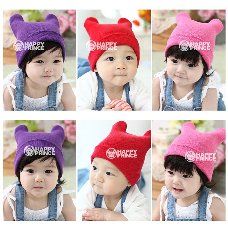 หมวกไหมพรมเด็กเล็ก มีหูสองข้าง เกรดพรีเมี่ยม เนื้อนุ่ม ยืดหยุ่นสูง