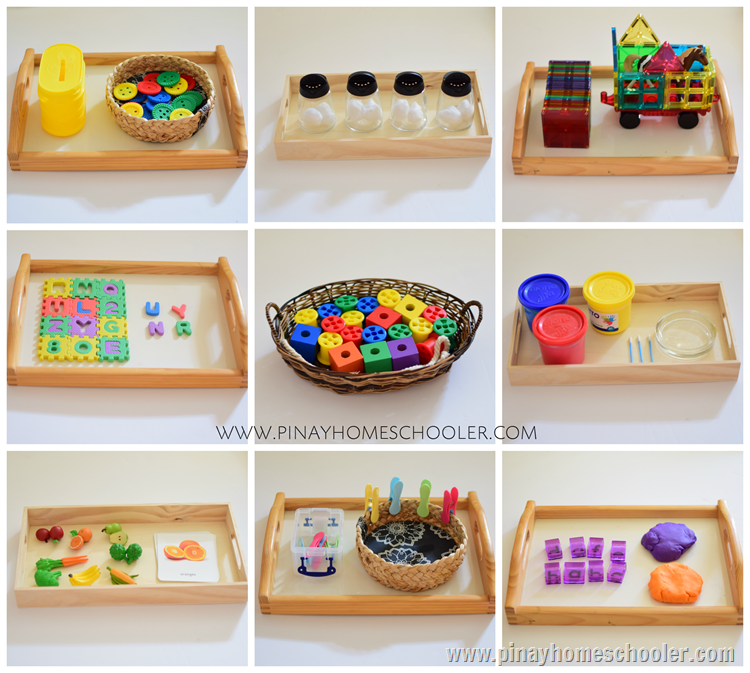 ถาดไม้ Montessori Tray ถาดสำหรับวางอุปกรณ์มอนเตสซอรี่ ขนาด S/M/L