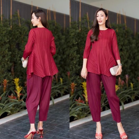 ชุดเซตผ้าอัดพลีทลอน เกรด AA Premium ✨✨อย่างดี เนื้อสวย แบบงาน Brand สินค้าคุณภาพ (พร้อมส่ง)