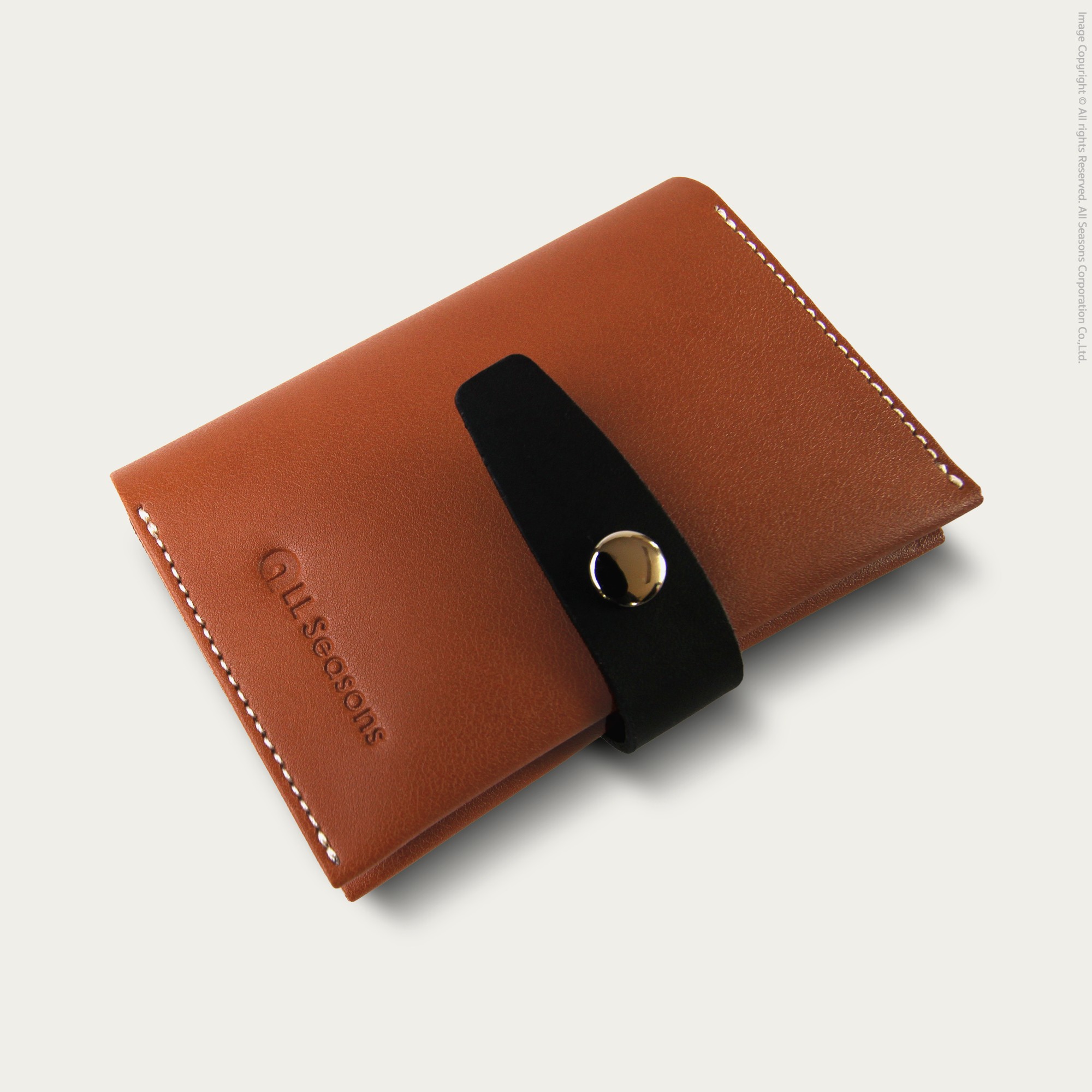 กระเป๋าใส่บัตร สลักชื่อฟรี หนังเทียม ใส่บัตรได้ 12 ใบ Personalized PU Bifold Card Holder [CARD V.2]