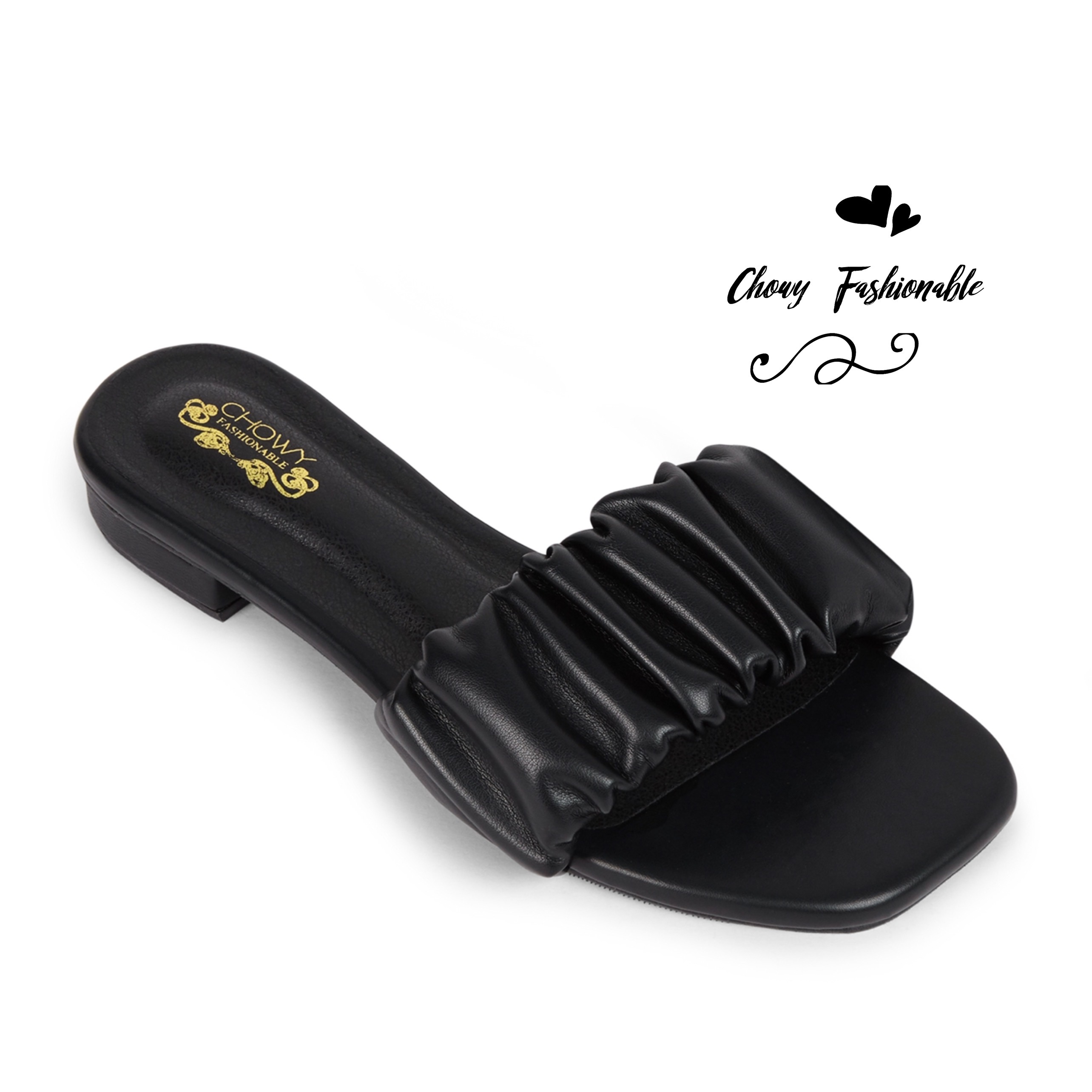 รองเท้าแตะแฟชั่น แบบสวม ไซส์ 37-48 EU PUCKER SANDAL BY CHOWY CH0159