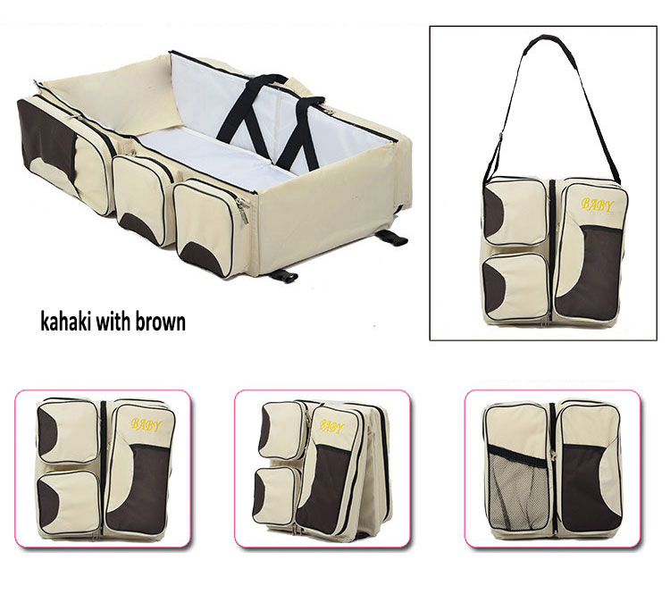 กระเป๋าคุณแม่ กางเป็นที่นอนทารกพกพาได้ 3 in 1 Baby Travel Bed and Bag