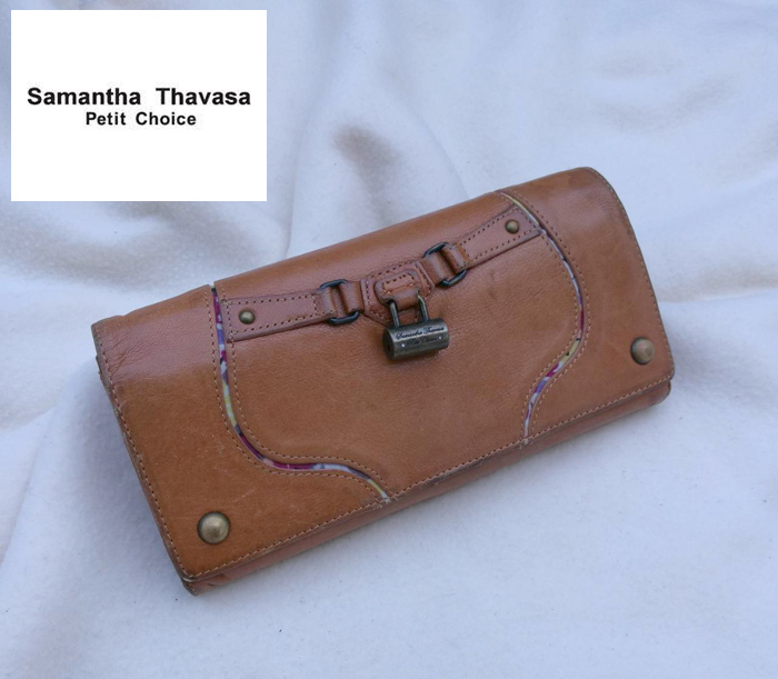 กระเป๋าสตางค์ Samantha Thavasa หนังแท้ ช่องเยอะมากกกกก