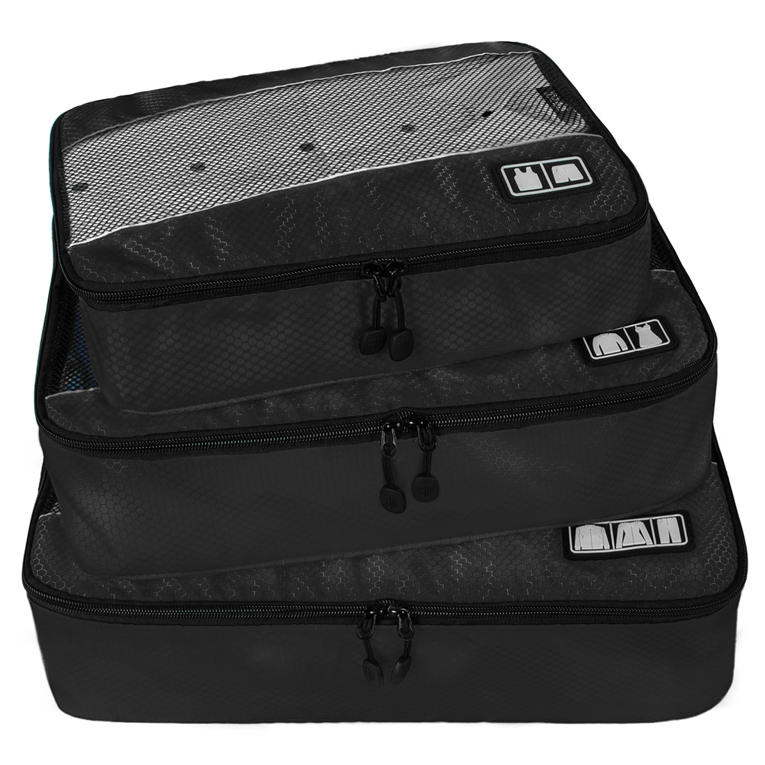 Bagsmart กระเป๋าจัดระเบียบเดินทาง 3 ใบต่อชุด ใส่เสื้อ, กางเกง, กระโปรง, ผ้าขนหนู (Bagsmart Packing Cubes 3-Pcs Travel Organizer)
